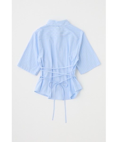 MOUSSY（マウジー）の「STRIPE BACK LACE UP シャツ（シャツ/ブラウス・レディース・ホワイト/ライトブルー/オレンジ系その他・FREE）」の17枚目の写真