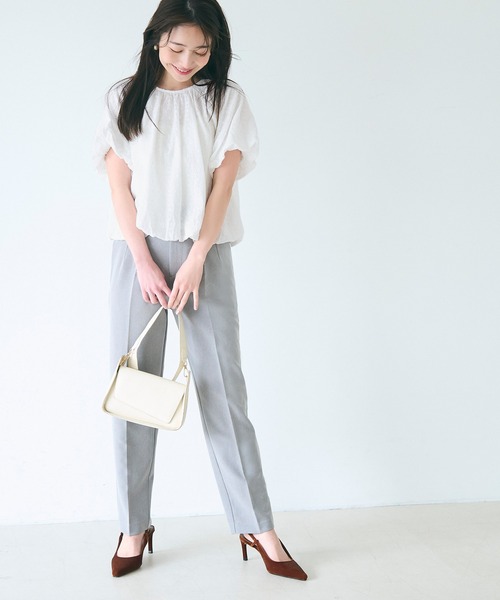 coca(coca)(コカ)の「フラワー柄レースブラウス(シャツ/ブラウス・レディース・ブラック/ホワイト・S/M/L)」の6枚目の写真