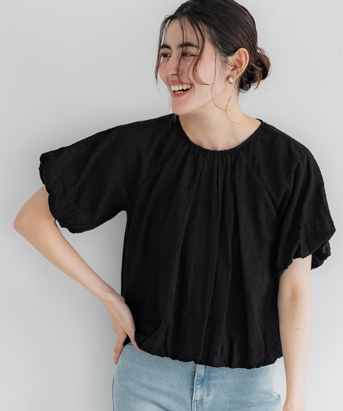 coca(coca)(コカ)の「フラワー柄レースブラウス(シャツ/ブラウス・レディース・ブラック/ホワイト・S/M/L)」の10枚目の写真