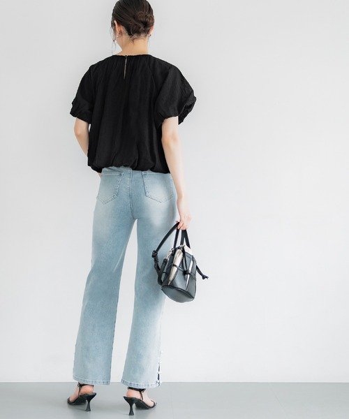 coca(coca)(コカ)の「フラワー柄レースブラウス(シャツ/ブラウス・レディース・ブラック/ホワイト・S/M/L)」の11枚目の写真