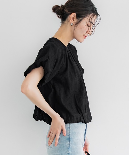 coca(coca)(コカ)の「フラワー柄レースブラウス(シャツ/ブラウス・レディース・ブラック/ホワイト・S/M/L)」の12枚目の写真