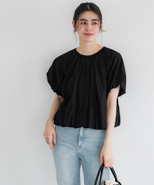 coca(coca)(コカ)の「フラワー柄レースブラウス(シャツ/ブラウス・レディース・ブラック/ホワイト・S/M/L)」の13枚目の写真