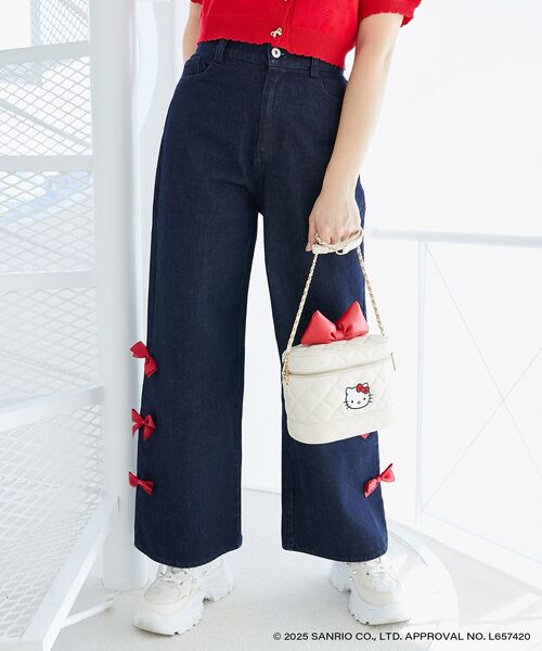 ハローキティ サイドリボンデニム（デニムパンツ）｜MAJESTIC