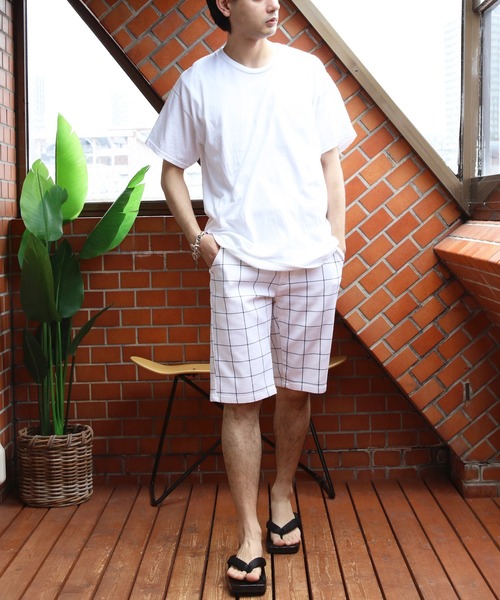 ８(eight)（エイト）の「総柄カツラギチェックショートパンツ（その他パンツ・メンズ・ブルー系その他/ブラック系その他/グレー系その他/グレー系その他2/ホワイト系その他・XX-LARGE/X-LARGE/MEDIUM/SMALL/LARGE）」の8枚目の写真
