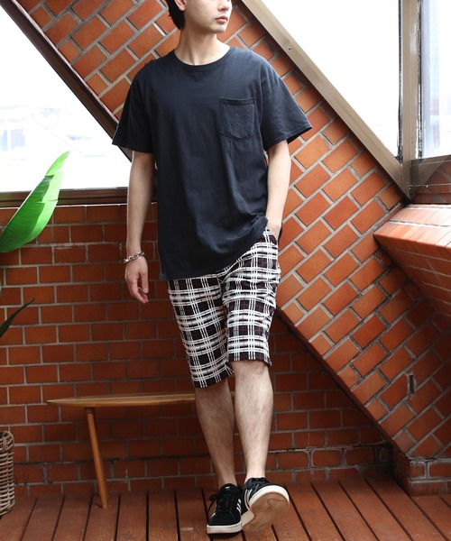 ８(eight)（エイト）の「総柄カツラギチェックショートパンツ（その他パンツ・メンズ・ブルー系その他/ブラック系その他/グレー系その他/グレー系その他2/ホワイト系その他・XX-LARGE/X-LARGE/MEDIUM/SMALL/LARGE）」の19枚目の写真