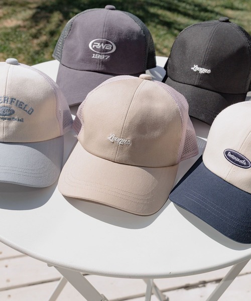 GLOBAL WORK(グローバルワーク)の「DRY/洗えるメッシュCAP/417703(キャップ・キッズ・グレイッシュベージュ/ライトベージュ/ホワイト×ブルー/ブラック/ベージュ/ホワイト×ネイビー/チャコール・LARGE/MEDIUM)」の5枚目の写真