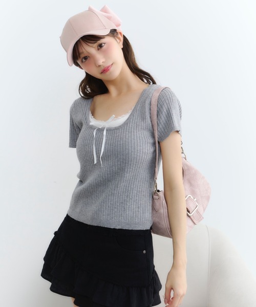 TITTY&CO.（ティティーアンドコー）の「バックリボンキャップ（キャップ・レディース・ベージュ/ピンク/ブラック・FREE）」の17枚目の写真