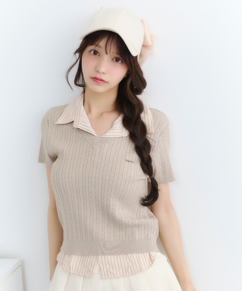 TITTY&CO.（ティティーアンドコー）の「バックリボンキャップ（キャップ・レディース・ベージュ/ピンク/ブラック・FREE）」の12枚目の写真