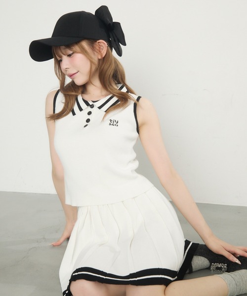 TITTY&CO.（ティティーアンドコー）の「バックリボンキャップ（キャップ・レディース・ベージュ/ピンク/ブラック・FREE）」の7枚目の写真