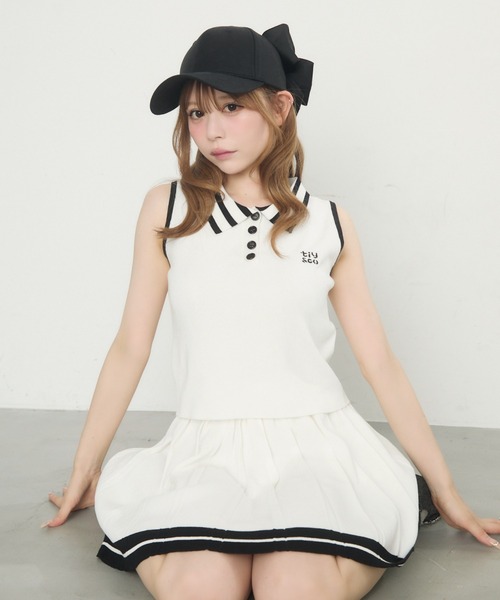 TITTY&CO.（ティティーアンドコー）の「バックリボンキャップ（キャップ・レディース・ベージュ/ピンク/ブラック・FREE）」の9枚目の写真