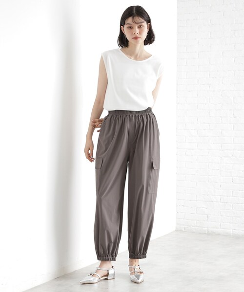 THE SHOP TK (ザ ショップ ティーケー )の「前後2WAYワイドリブタンク【洗濯機OK】(タンクトップ・レディース・ブラック/オフホワイト/スミクロ・12/13)」の6枚目の写真