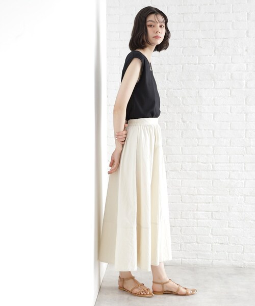 THE SHOP TK (ザ ショップ ティーケー )の「前後2WAYワイドリブタンク【洗濯機OK】(タンクトップ・レディース・ブラック/オフホワイト/スミクロ・12/13)」の10枚目の写真