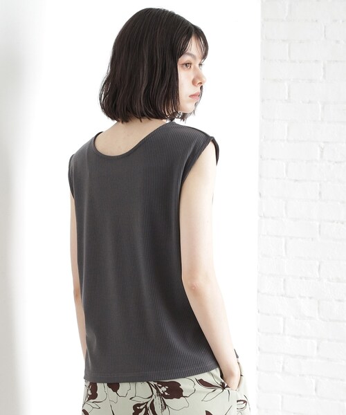 THE SHOP TK (ザ ショップ ティーケー )の「前後2WAYワイドリブタンク【洗濯機OK】(タンクトップ・レディース・ブラック/オフホワイト/スミクロ・12/13)」の15枚目の写真