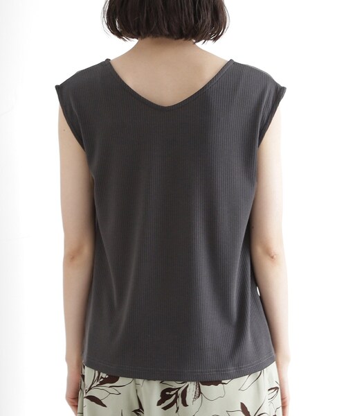 THE SHOP TK (ザ ショップ ティーケー )の「前後2WAYワイドリブタンク【洗濯機OK】(タンクトップ・レディース・ブラック/オフホワイト/スミクロ・12/13)」の20枚目の写真