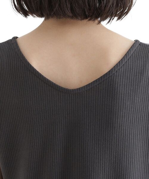 THE SHOP TK (ザ ショップ ティーケー )の「前後2WAYワイドリブタンク【洗濯機OK】(タンクトップ・レディース・ブラック/オフホワイト/スミクロ・12/13)」の22枚目の写真