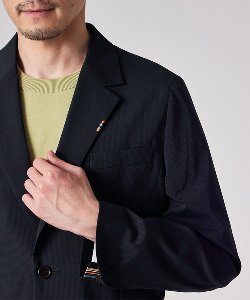 【美品】ビームスライツ/ドライタッチナイロン2ボタンジャケット/春夏/超軽量/L セール】＜WASHABLE＞コットンライクストレッチ2ボタン