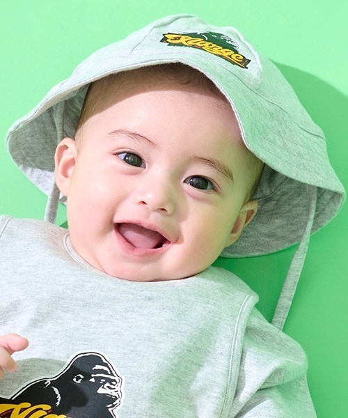 XLARGE KIDS(エクストララージキッズ)の「OGゴリラ&ロゴベビーハット(その他ベビー用品・キッズ・ホワイト/ブラック/トップグレー・44-46cm)」の3枚目の写真