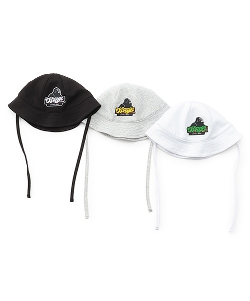 XLARGE KIDS(エクストララージキッズ)の「OGゴリラ&ロゴベビーハット(その他ベビー用品・キッズ・ホワイト/ブラック/トップグレー・44-46cm)」の10枚目の写真