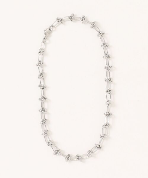 SPINNS（スピンズ）の「ノットチェーンネックレス/シルバーアクセ（ネックレス・メンズ・シルバー・ONESIZE）」の6枚目の写真