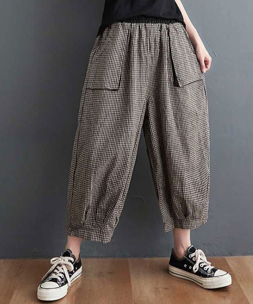 SallyLunn(サリーラン)の「チェックバルーンパンツ(その他パンツ・レディース・ホワイト系2/ホワイト系1・FREE)」の1枚目の写真