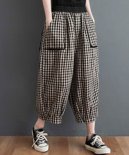 SallyLunn(サリーラン)の「チェックバルーンパンツ(その他パンツ・レディース・ホワイト系2/ホワイト系1・FREE)」の2枚目の写真