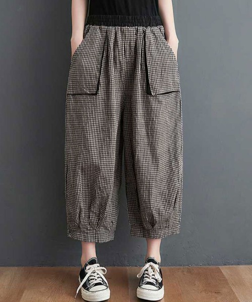 SallyLunn(サリーラン)の「チェックバルーンパンツ(その他パンツ・レディース・ホワイト系2/ホワイト系1・FREE)」の3枚目の写真