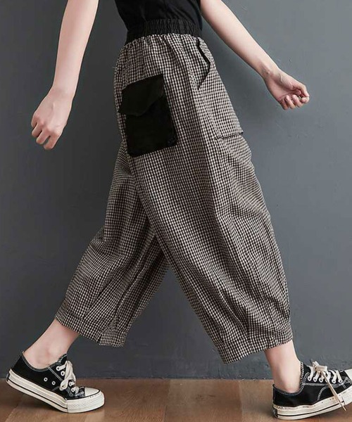 SallyLunn(サリーラン)の「チェックバルーンパンツ(その他パンツ・レディース・ホワイト系2/ホワイト系1・FREE)」の4枚目の写真