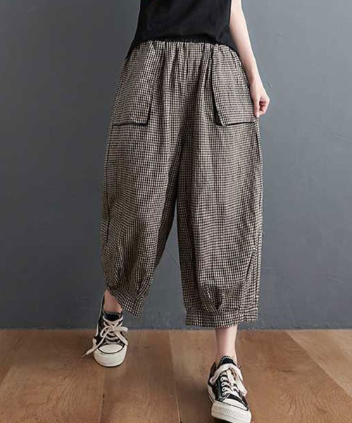 SallyLunn(サリーラン)の「チェックバルーンパンツ(その他パンツ・レディース・ホワイト系2/ホワイト系1・FREE)」の5枚目の写真