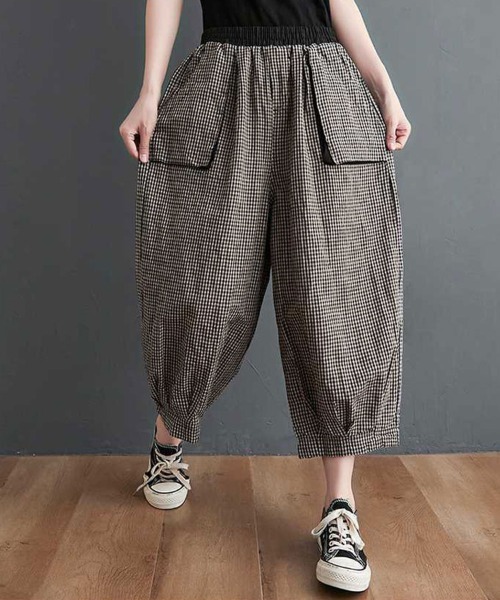 SallyLunn(サリーラン)の「チェックバルーンパンツ(その他パンツ・レディース・ホワイト系2/ホワイト系1・FREE)」の6枚目の写真