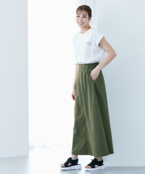slattgir(スラットジール)の「高身長 接触冷感ライトチノAラインロングスカート(トールサイズ)(スカート・レディース・ブラック/ベージュ/カーキ/ダークネイビー・5L/M/L/LL/3L/4L)」の17枚目の写真