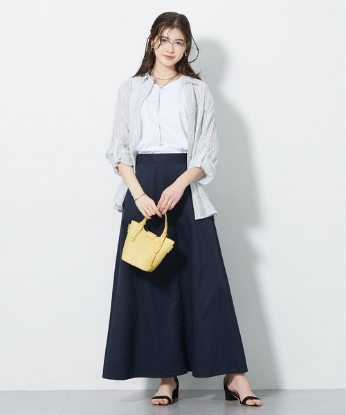 slattgir(スラットジール)の「高身長 接触冷感ライトチノAラインロングスカート(トールサイズ)(スカート・レディース・ブラック/ベージュ/カーキ/ダークネイビー・5L/M/L/LL/3L/4L)」の22枚目の写真