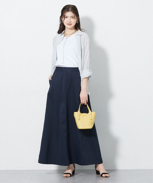 slattgir(スラットジール)の「高身長 接触冷感ライトチノAラインロングスカート(トールサイズ)(スカート・レディース・ブラック/ベージュ/カーキ/ダークネイビー・5L/M/L/LL/3L/4L)」の20枚目の写真