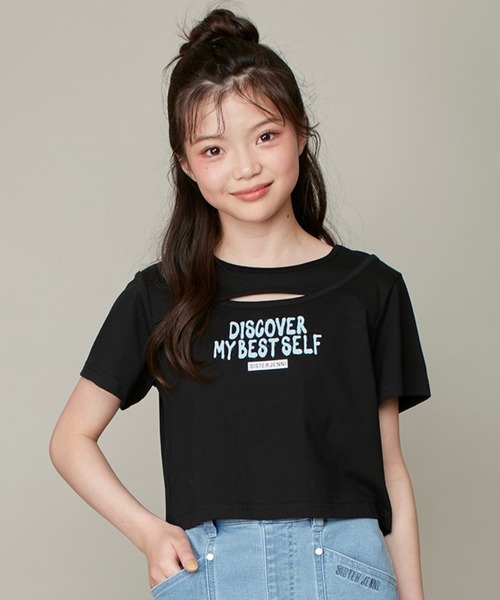 SSHEENA 売れ筋商品|||シーナ Tシャツ トップス レディース T-shirts Black セール】オーバーサイズグラフィックロゴプリントTシャツ（T