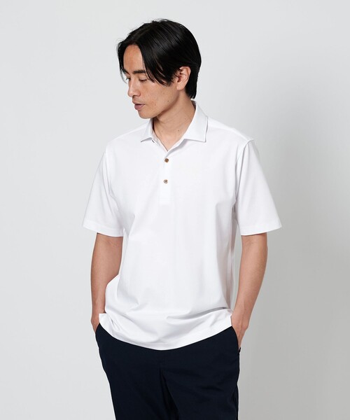 BEAUTY&YOUTH UNITED ARROWS（ビューティーアンドユースユナイテッドアローズ）の「クール ハイゲージ モクロディ ポロシャツ ‐接触冷感・抗菌・防臭機能付き‐（ポロシャツ・メンズ・ネイビー/ホワイト/グレー系/ロイヤルブルー・S/M/L/XL）」の7枚目の写真