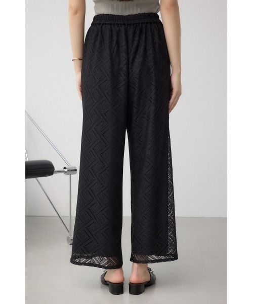 AZUL by moussy（アズールバイマウジー）の「レースワイドパンツ（スラックス・レディース・ブラック/アイボリー・MEDIUM/SMALL）」の18枚目の写真