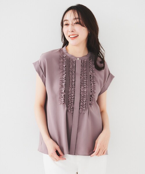 ともちゃんさま専用【タグ付新品】UNTITLED／フィブリルフリルブラウス ともちゃんさま専用【タグ付新品】UNTITLED／フィブリルフリル