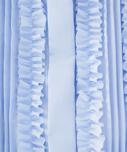 UNTITLED（アンタイトル）の「【吸水速乾/UVケア】フィブリルフリルブラウス（シャツ/ブラウス・レディース・ライトグレー/ベージュ/ブラック/オフホワイト/ブラウン系その他/サックスブルー/ダークグレー・44/48/00/02/04）」の8枚目の写真