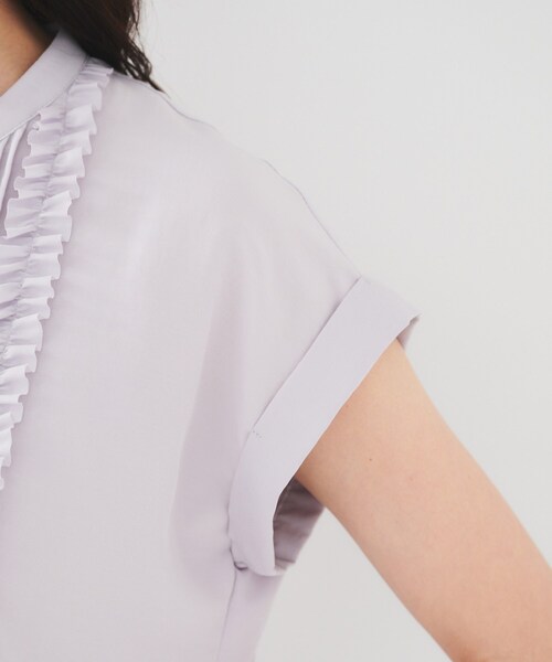 セール】【吸水速乾/UVケア】フィブリルフリルブラウス（シャツ