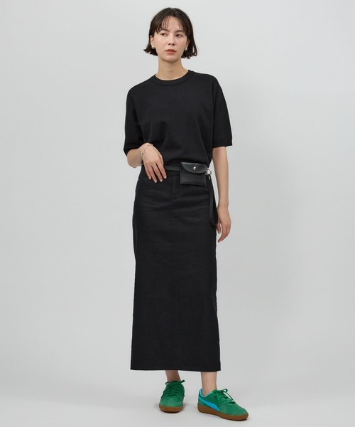 BABYLONE（バビロン）の「シャイニー5分袖プルオーバー（Tシャツ/カットソー・レディース・ブラック/ベージュ/サックスブルー・フリー）」の11枚目の写真