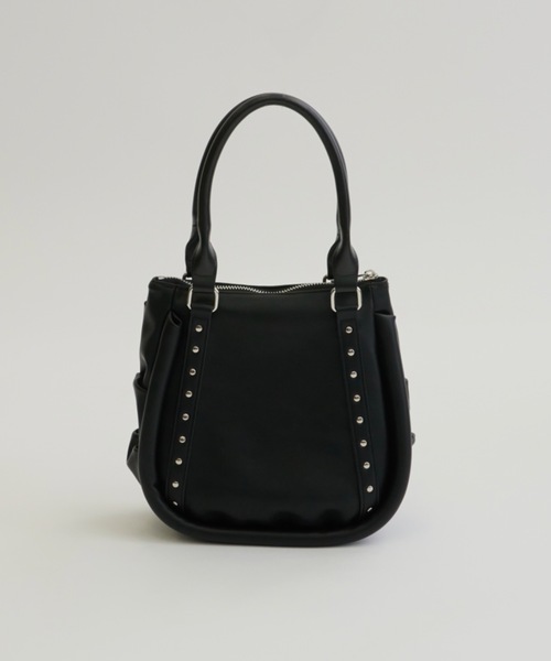 DTYYPE（ドタイプ）の「スタッズラインラウンドバッグ（ハンドバッグ・レディース・グレー/ブラック/ホワイト・FREE）」の15枚目の写真