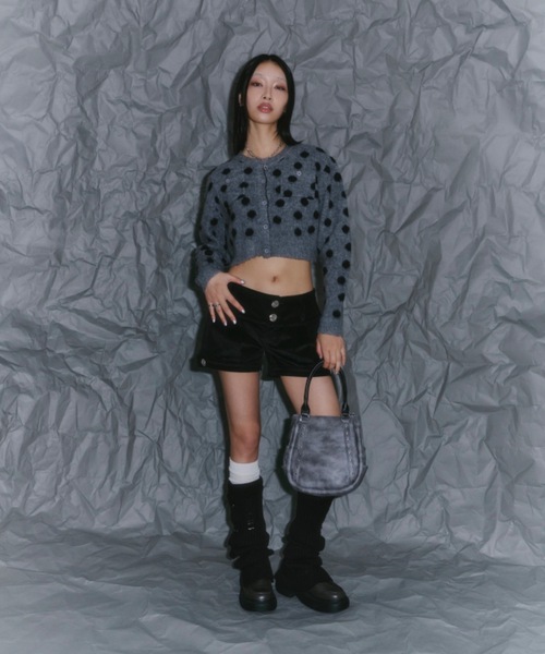 DTYYPE（ドタイプ）の「スタッズラインラウンドバッグ（ハンドバッグ・レディース・グレー/ブラック/ホワイト・FREE）」の13枚目の写真