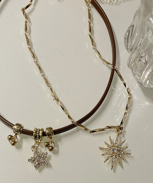 Vipoa（ヴィポア）の「Star＆Sun Double Choker Necklace（ネックレス・レディース・ゴールド・FREE）」の4枚目の写真