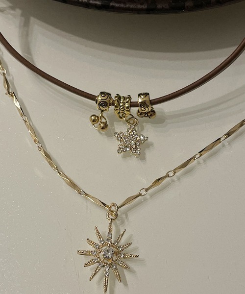 Vipoa（ヴィポア）の「Star＆Sun Double Choker Necklace（ネックレス・レディース・ゴールド・FREE）」の3枚目の写真