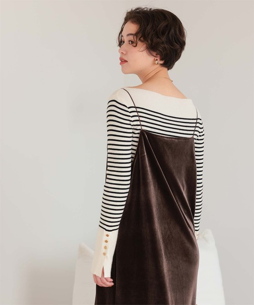 未使用❗️unoa ウノア　トップス　ベロアキャミソール セール】ベロアカップツキキャミ（キャミソール）｜PAGEBOY