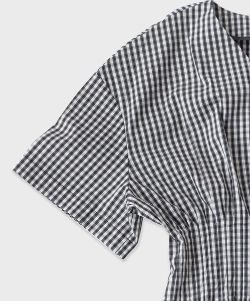LE CIEL BLEU/ルシェルブルー Gingham Check Round Form Dress