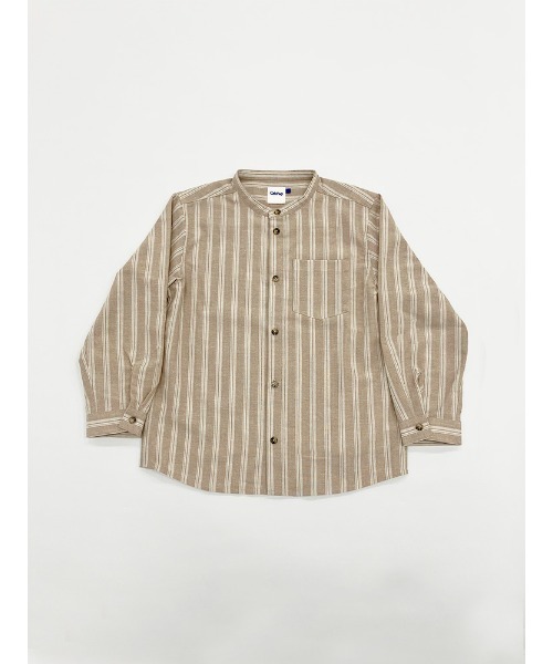Catchup（ケチャップ）の「【Catchup】コットンストライプシャツ（シャツ/ブラウス・キッズ・ブルー/グリーン/ベージュ・120㎝/130㎝/150cm/90㎝/100㎝/110㎝/140㎝）」の16枚目の写真