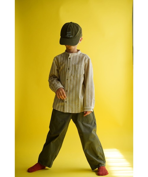 Catchup（ケチャップ）の「【Catchup】コットンストライプシャツ（シャツ/ブラウス・キッズ・ブルー/グリーン/ベージュ・120㎝/130㎝/150cm/90㎝/100㎝/110㎝/140㎝）」の10枚目の写真