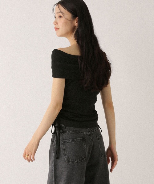 Heather(ヘザー)の「サイドドロストカットTEE 497305(Tシャツ/カットソー・レディース・ホワイト/ブラック/グレー・FREE)」の3枚目の写真