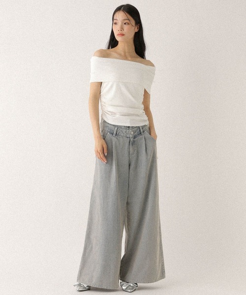 Heather(ヘザー)の「サイドドロストカットTEE 497305(Tシャツ/カットソー・レディース・ホワイト/ブラック/グレー・FREE)」の18枚目の写真