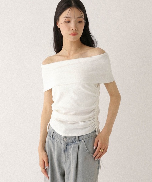 Heather(ヘザー)の「サイドドロストカットTEE 497305(Tシャツ/カットソー・レディース・ホワイト/ブラック/グレー・FREE)」の14枚目の写真